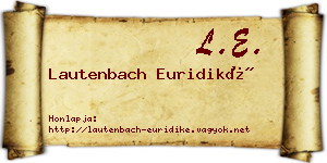 Lautenbach Euridiké névjegykártya